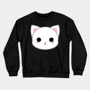 Cute White Cat Crewneck Sweatshirt